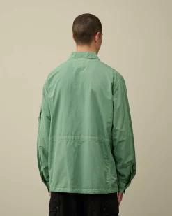 C.P. Company Flatt Nylon Utility Overshirt Green Bay Online