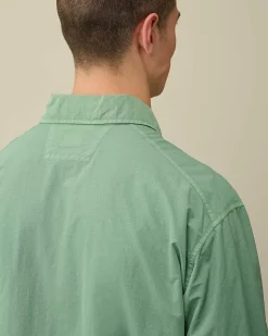 C.P. Company Flatt Nylon Utility Overshirt Green Bay Online
