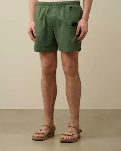 C.P. Company Flatt Nylon Utility Swim Shorts Duck Green Shop