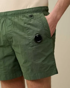 C.P. Company Flatt Nylon Utility Swim Shorts Duck Green Shop