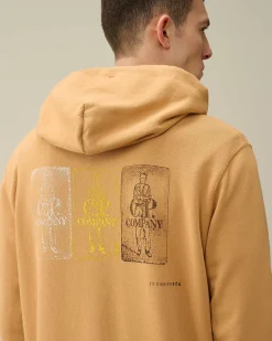 C.P. Company 30/1 Fleece Artisanal Hoodie Pastry Shell-Orange Fashion