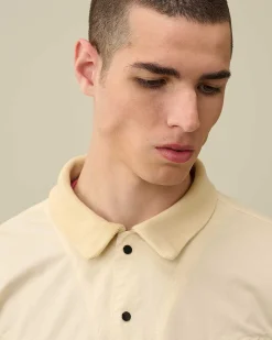 C.P. Company Gabardine Buttoned Shirt Pistachio Shell-Beige Clearance