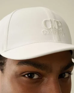 C.P. Company Gabardine Logo Cap Gauze White Best Sale