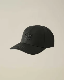 C.P. Company Gabardine Logo Cap Black Best Sale