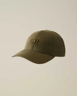 C.P. Company Gabardine Logo Cap Ivy Green Cheap