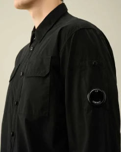C.P. Company Gabardine Pockets Shirt Black Cheap
