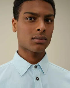 C.P. Company Gabardine Pockets Shirt Starlight Blue Flash Sale