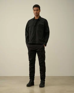 C.P. Company Gabardine Shirt Black Cheap