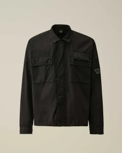 C.P. Company Gabardine Shirt Black Cheap