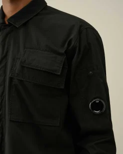 C.P. Company Gabardine Shirt Black Cheap