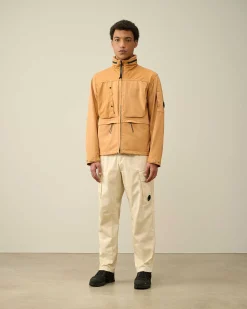 C.P. Company G.D. Shell Mixed Jacket Pastry Shell-Orange Fashion