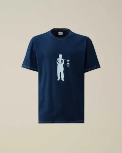 C.P. Company Indigo Jersey T-Shirt Stone Bleach-Blue Online