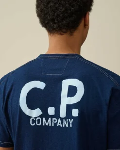 C.P. Company Indigo Jersey T-Shirt Stone Bleach-Blue Online