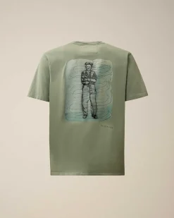 C.P. Company 24/1 Jersey Artisanal British Sailor T-Shirt Agave Green Discount