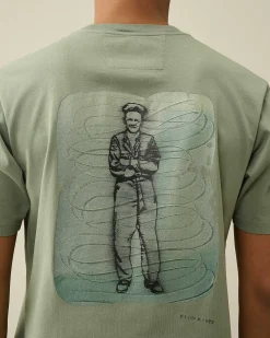 C.P. Company 24/1 Jersey Artisanal British Sailor T-Shirt Agave Green Discount