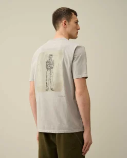 C.P. Company 24/1 Jersey Artisanal British Sailor T-Shirt Drizzle Grey Online