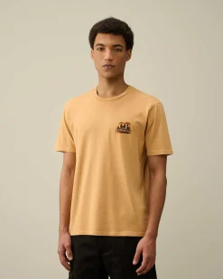 C.P. Company 24/1 Jersey Artisanal British Sailor T-Shirt Pastry Shell-Orange Discount