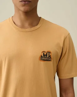 C.P. Company 24/1 Jersey Artisanal British Sailor T-Shirt Pastry Shell-Orange Discount