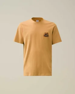 C.P. Company 24/1 Jersey Artisanal British Sailor T-Shirt Pastry Shell-Orange Discount