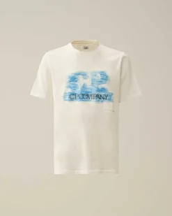 C.P. Company 24/1 Jersey Artisanal Logo T-Shirt Gauze White Store
