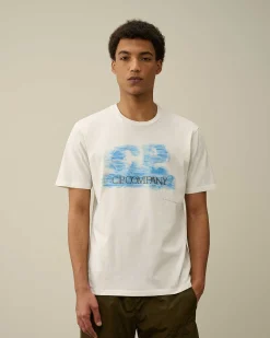 C.P. Company 24/1 Jersey Artisanal Logo T-Shirt Gauze White Store