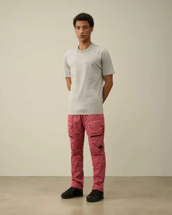 C.P. Company 24/1 Jersey Artisanal Three Cards T-Shirt Drizzle Grey Best Sale