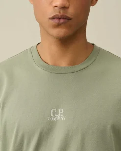 C.P. Company 24/1 Jersey Artisanal Three Cards T-Shirt Agave Green Sale