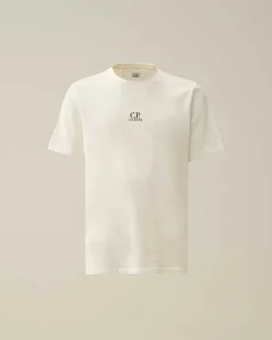 C.P. Company 24/1 Jersey Artisanal Three Cards T-Shirt Gauze White Flash Sale