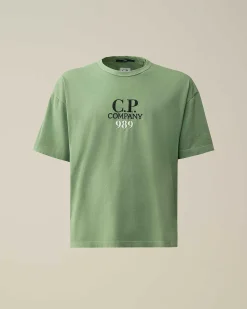 C.P. Company 20/1 Jersey Boxy Logo T-Shirt Green Bay Shop