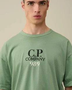 C.P. Company 20/1 Jersey Boxy Logo T-Shirt Green Bay Shop