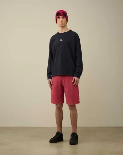C.P. Company 20/1 Jersey Boxy Long Sleeved T-Shirt Total Eclipse-Blue Outlet