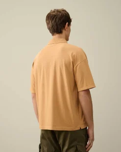 C.P. Company 20/1 Jersey Boxy Polo Shirt Pastry Shell-Orange Fashion