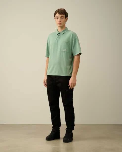 C.P. Company 20/1 Jersey Boxy Polo Shirt Green Bay Shop
