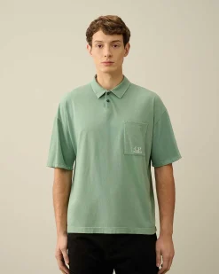 C.P. Company 20/1 Jersey Boxy Polo Shirt Green Bay Shop
