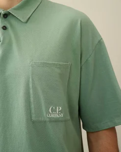 C.P. Company 20/1 Jersey Boxy Polo Shirt Green Bay Shop