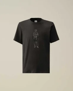 C.P. Company 1020 Jersey British Sailor T-Shirt Black Clearance