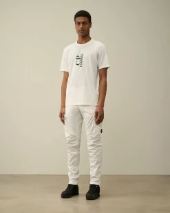 C.P. Company 30/1 Jersey British Sailor T-Shirt Gauze White Clearance