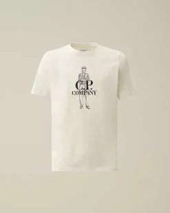 C.P. Company 1020 Jersey British Sailor T-Shirt Gauze White Best Sale