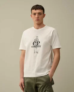 C.P. Company 1020 Jersey British Sailor T-Shirt Gauze White Best Sale