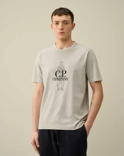 C.P. Company 1020 Jersey British Sailor T-Shirt Drizzle Grey Sale