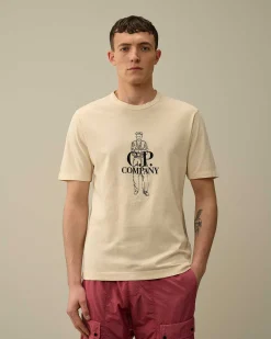C.P. Company 1020 Jersey British Sailor T-Shirt Pistachio Shell-Beige Store