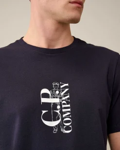 C.P. Company 30/1 Jersey British Sailor T-Shirt Total Eclipse-Blue Hot