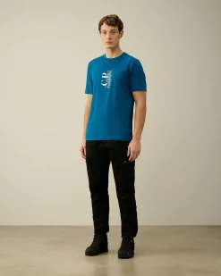 C.P. Company 30/1 Jersey British Sailor T-Shirt Ink Blue Sale