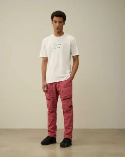 C.P. Company 24/1 Jersey Facili-Tees Graphic T-Shirt Gauze White Sale