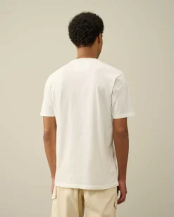 C.P. Company 24/1 Jersey Facili-Tees T-Shirt Gauze White Outlet