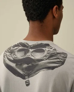 C.P. Company 30/1 Jersey Goggle T-Shirt Drizzle Grey Clearance