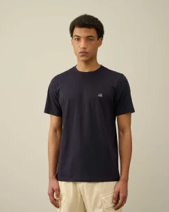 C.P. Company 30/1 Jersey Goggle T-Shirt Total Eclipse-Blue Shop