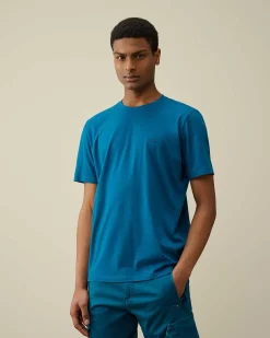 C.P. Company 30/1 Jersey Goggle T-Shirt Ink Blue Flash Sale