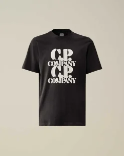 C.P. Company 30/1 Jersey Graphic T-Shirt Black Fashion