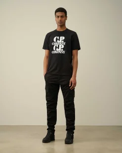 C.P. Company 30/1 Jersey Graphic T-Shirt Black Fashion